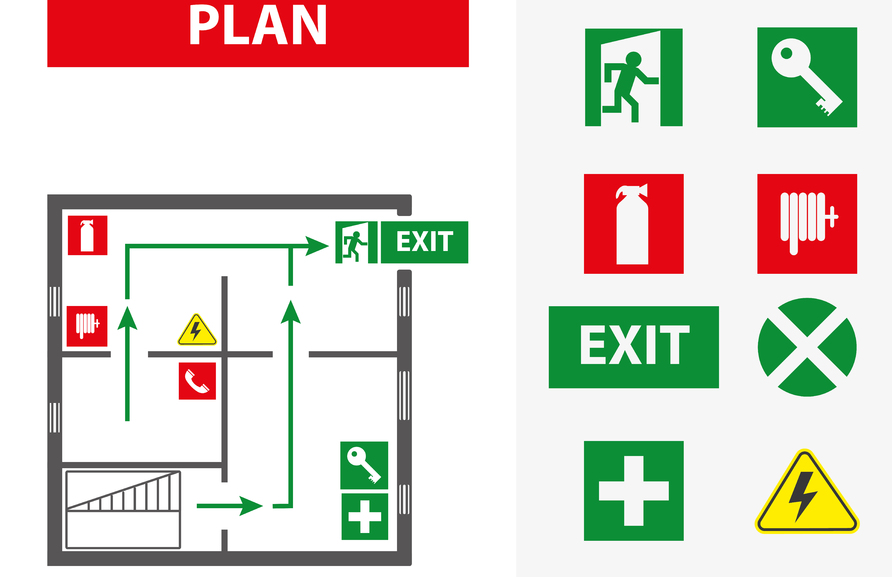 Evacuatieschema opmaken